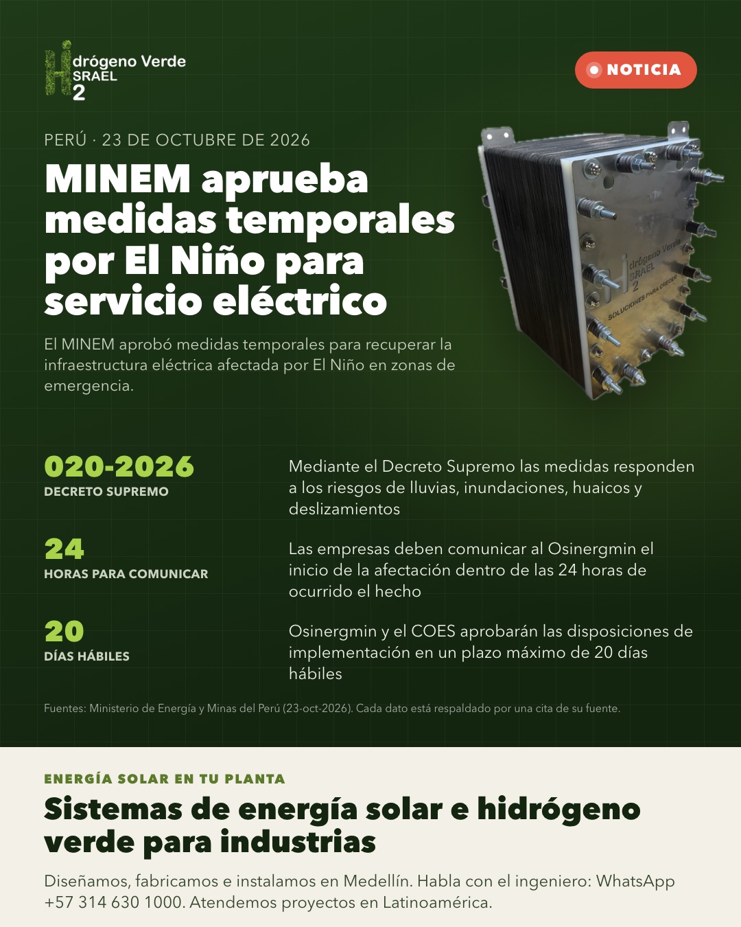 Pieza gráfica de la noticia, tal como la publicamos en nuestras redes