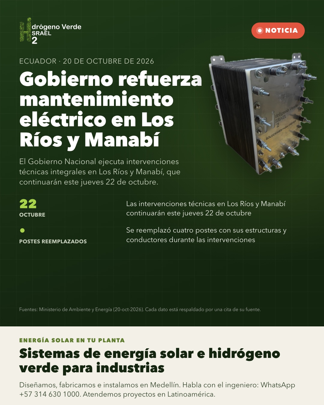 Pieza gráfica de la noticia, tal como la publicamos en nuestras redes