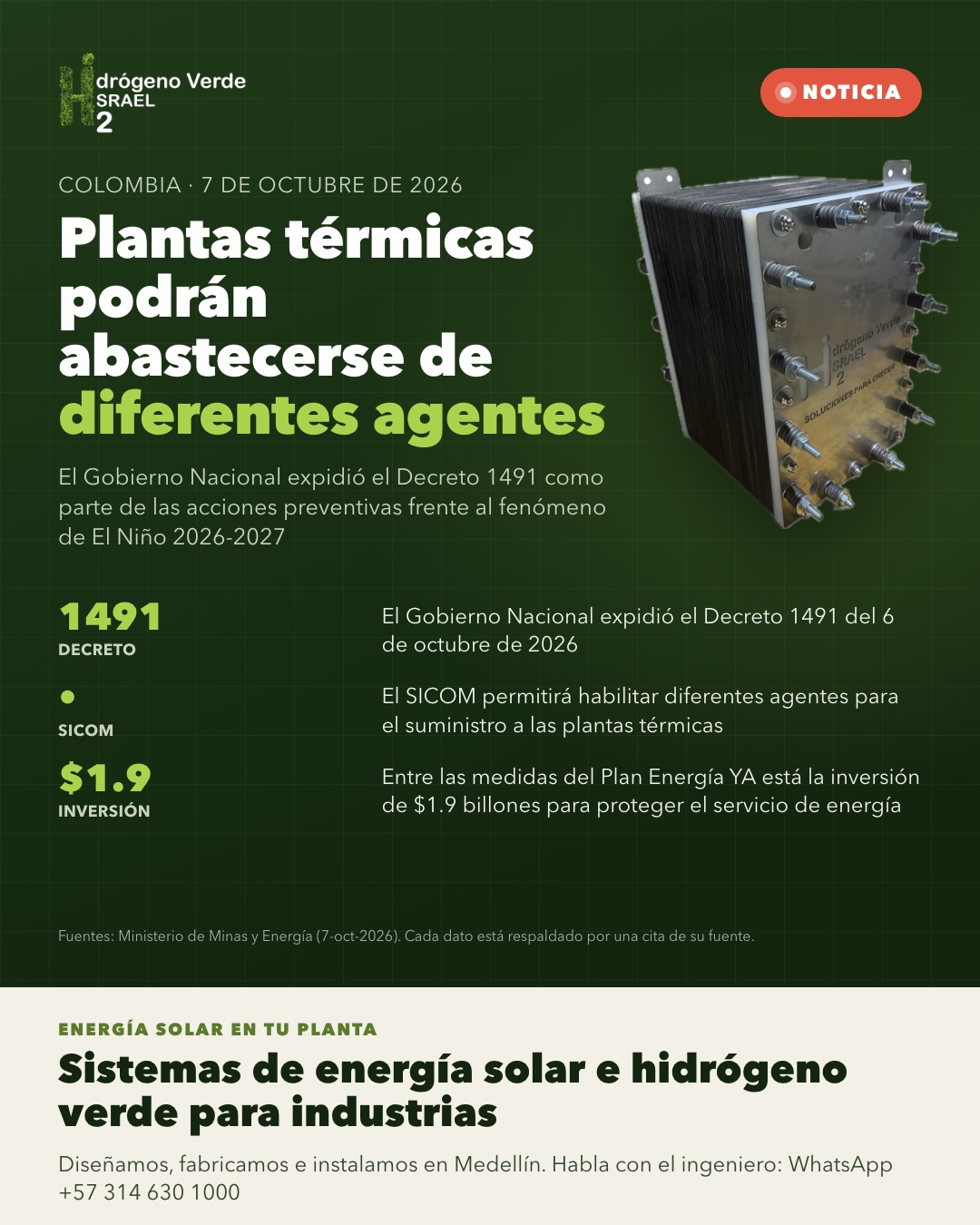 Pieza gráfica de la noticia, tal como la publicamos en nuestras redes